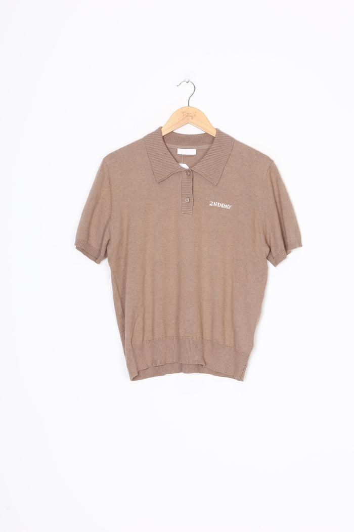 2NDDAY Womens Brown Top Size XL