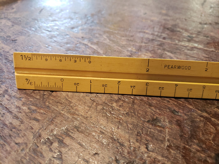 3 Sided ruler GERMANY (pearwood)