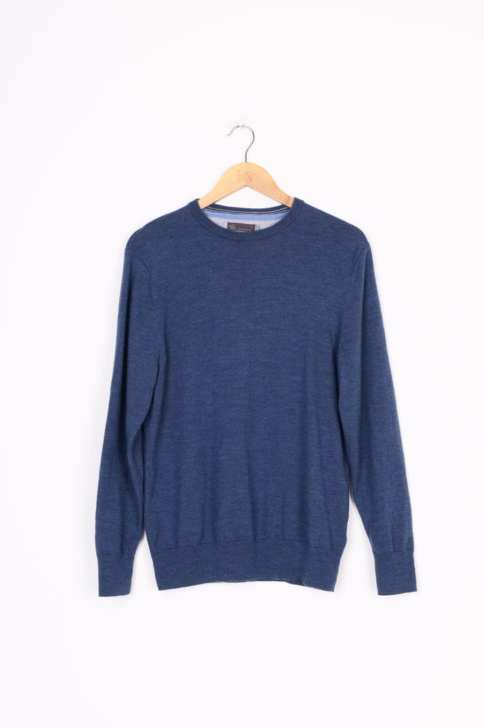 3 Wise Men Mens Blue Jumper Size M