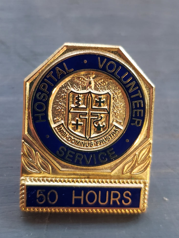 50 hours Hospital Volunteer pin