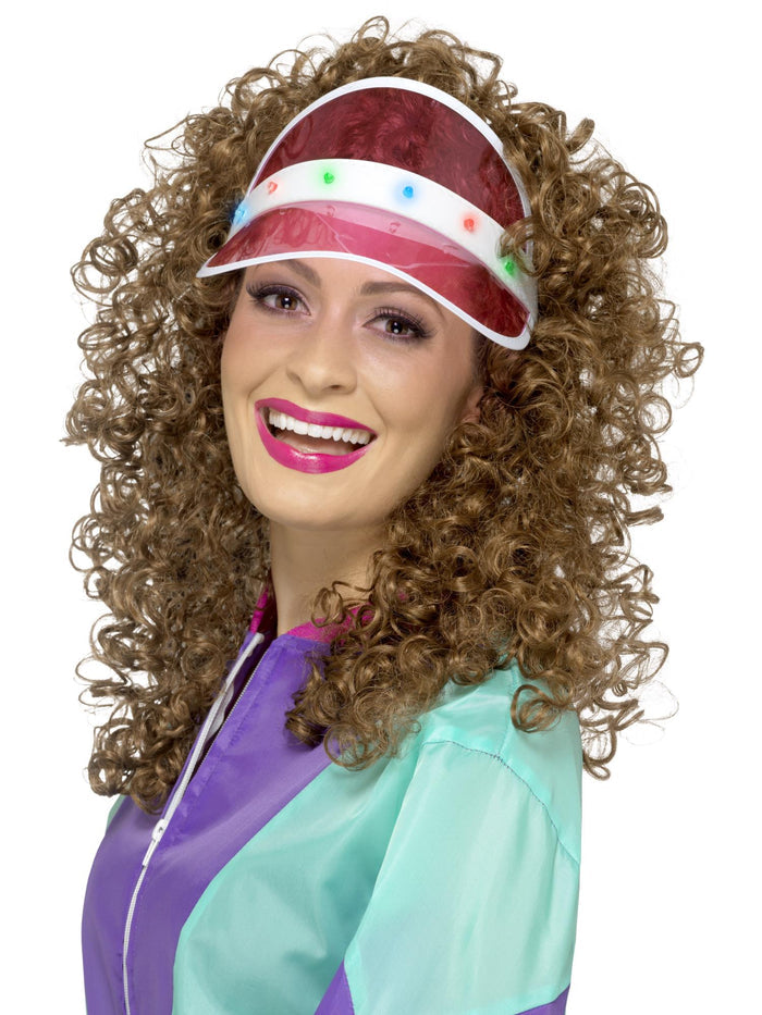 80s Light Up Visor, Pink