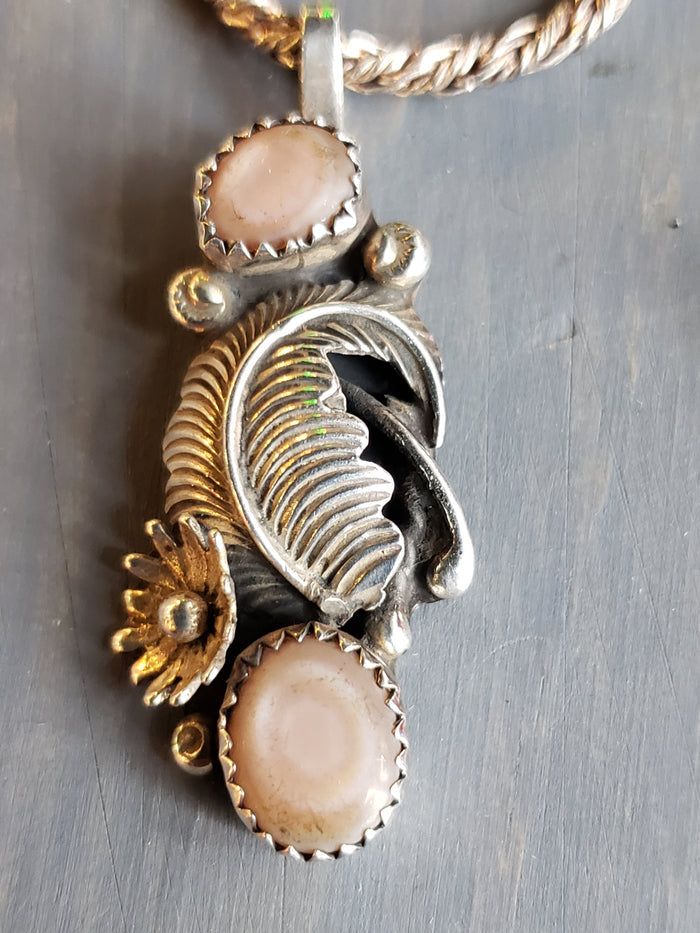 .925 Sterling Mother of Pearl necklace
