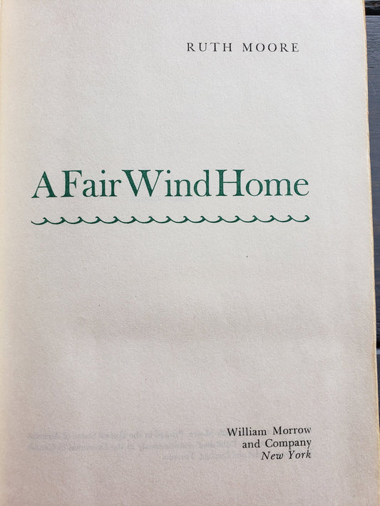 A Fair Wind Home (1953) Ruth Moore