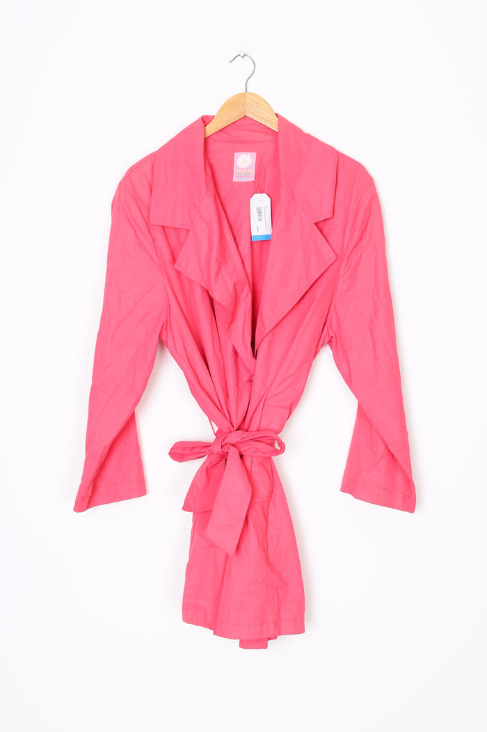 A La Fois Womens Pink Coat Size 40