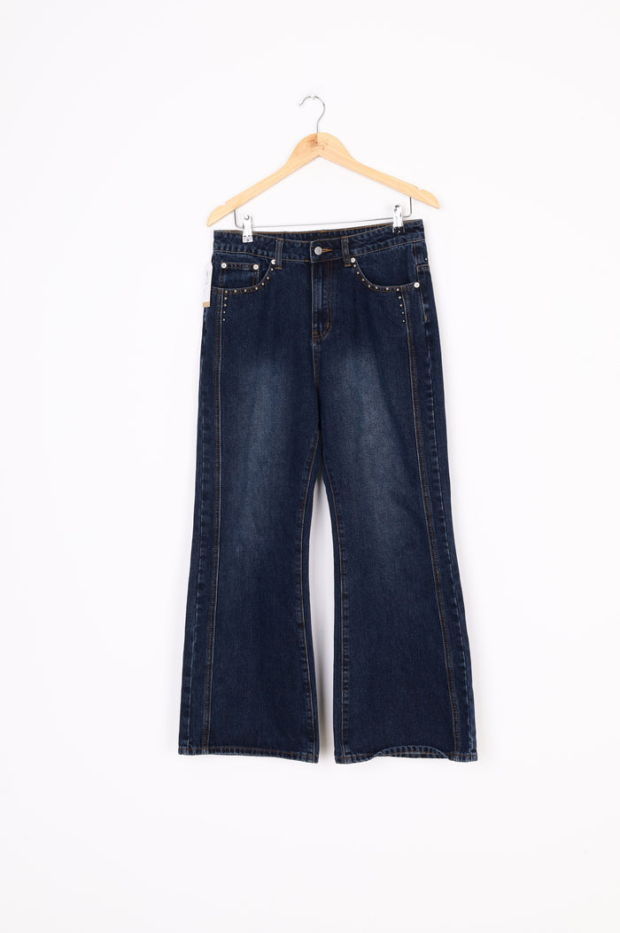 AAKAM Womens Blue Jeans Size 1