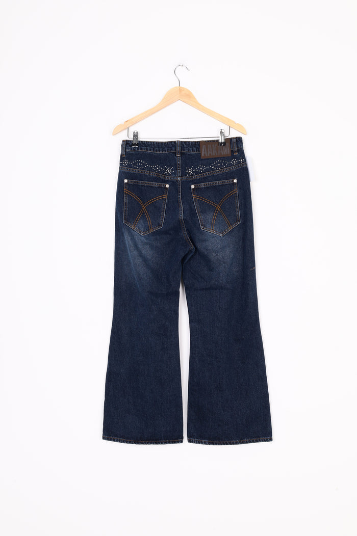 AAKAM Womens Blue Jeans Size 1