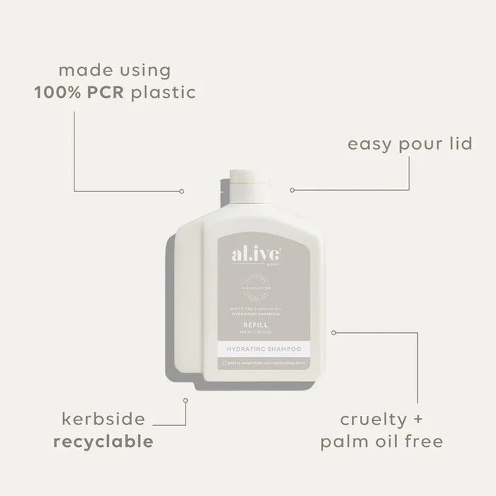 al.ive body White Tea & Argan Oil Shampoo Refill