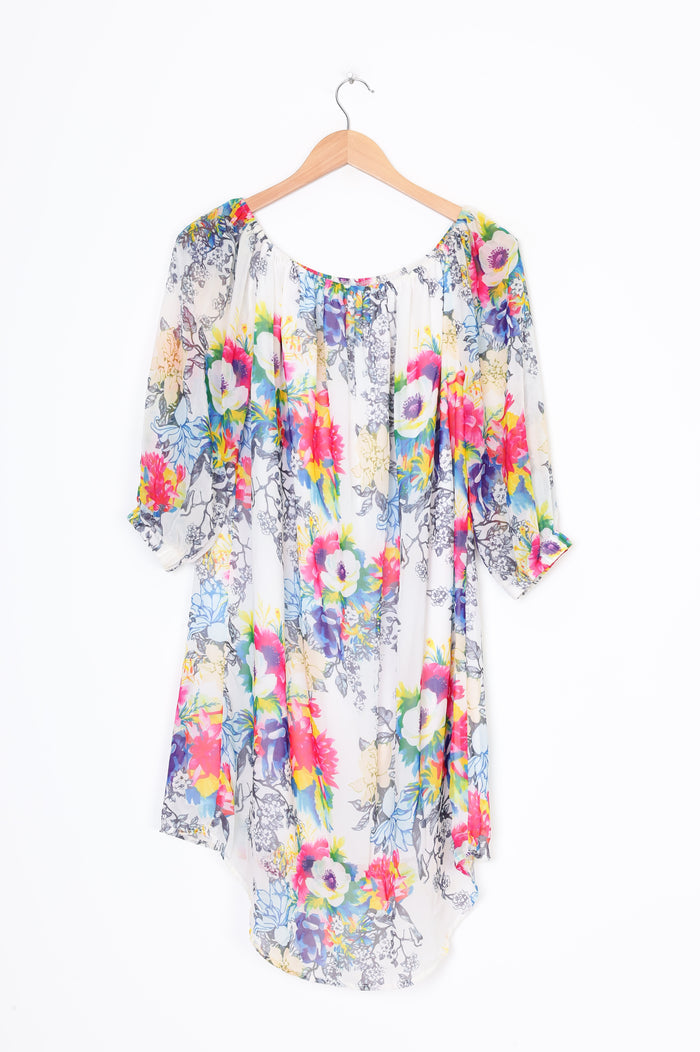 Augustine Womens White Dress Size M