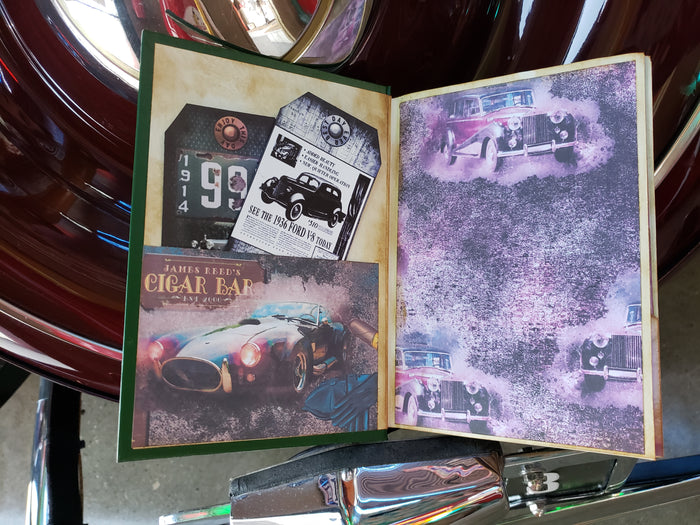 Auto themed Travel Journal / Keepsake Book