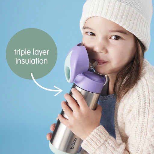 bbox Insulated Drink Bottle Sipper Lid 500ml - Blush Crush