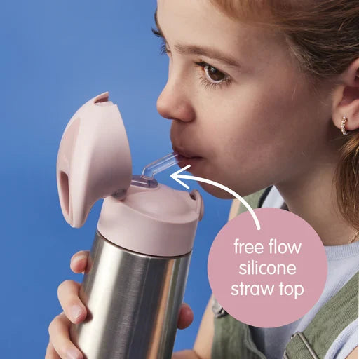 bbox Insulated Drink Bottle Sipper Lid 500ml - Blush Crush