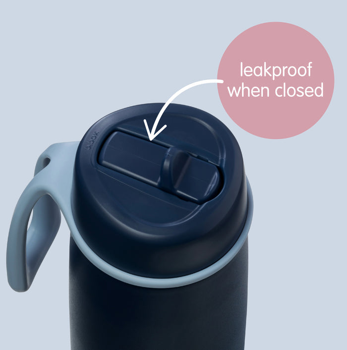 b.box Insulated Flip Top Drink Bottle 690ml - Midnight