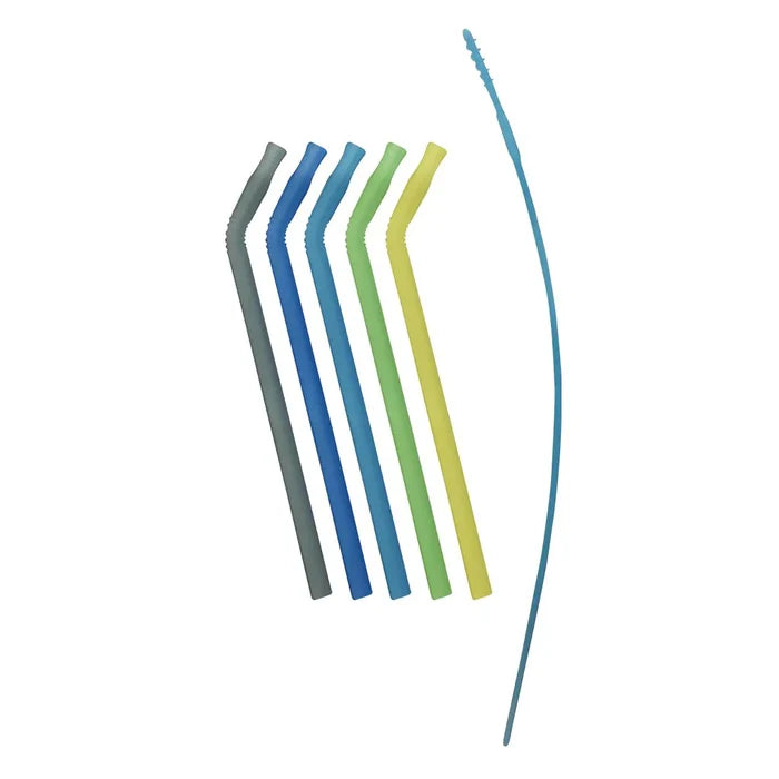 b.box Reusable Silicone Straw Set - Pool Party