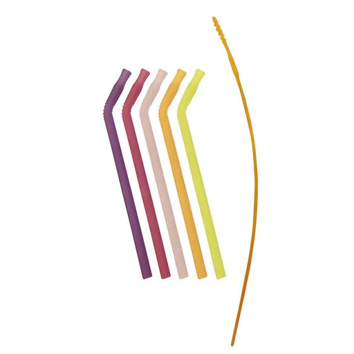 b.box Reusable Silicone Straw Set - Very Berry