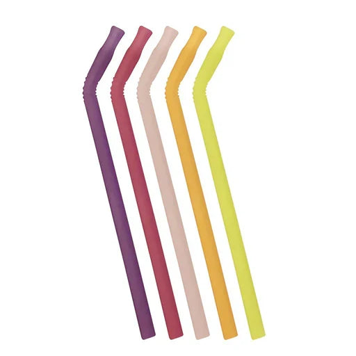 b.box Reusable Silicone Straw Set - Very Berry
