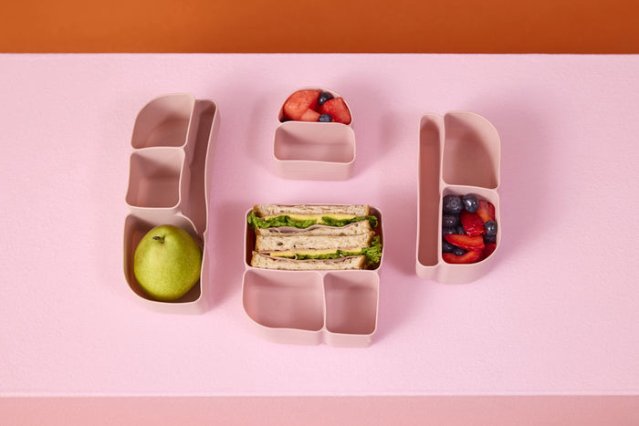 b.box Silicone Lunchbox Bento Tray - Berry