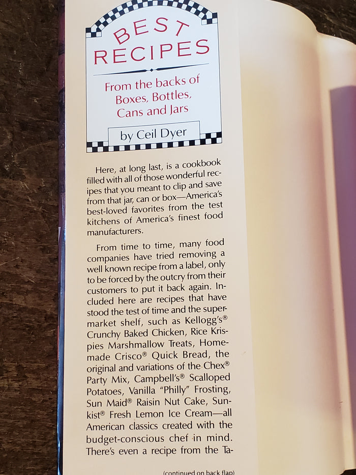 Best Recipes from the backs of Boxes, Bottles, Cans and jars, Cecil Dyer