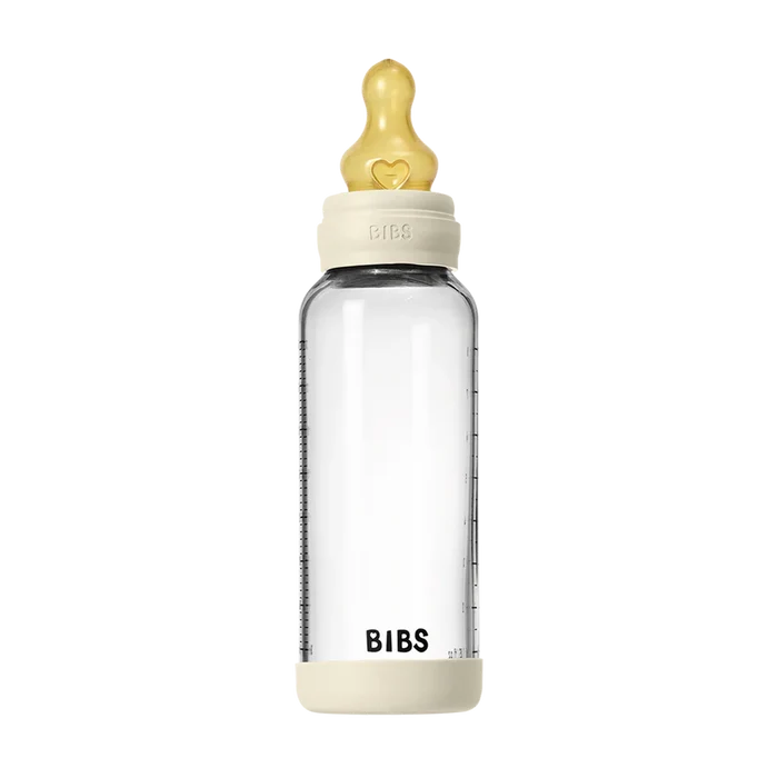 BIBS Baby Glass Bottle Complete Set 240ml | Ivory