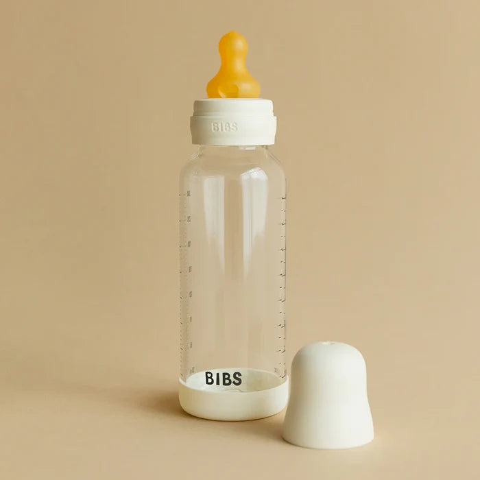 BIBS Baby Glass Bottle Complete Set 240ml | Ivory