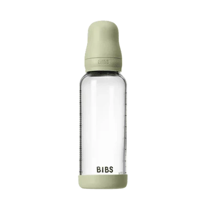 BIBS Baby Glass Bottle Complete Set 240ml | Sage