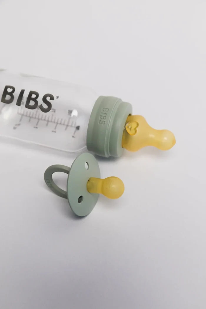 BIBS Baby Glass Bottle Complete Set 240ml | Sage