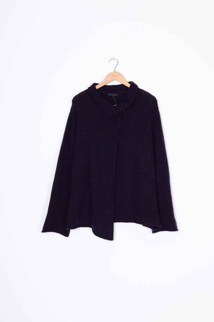 birzeit Womens Purple Cardigan Size L
