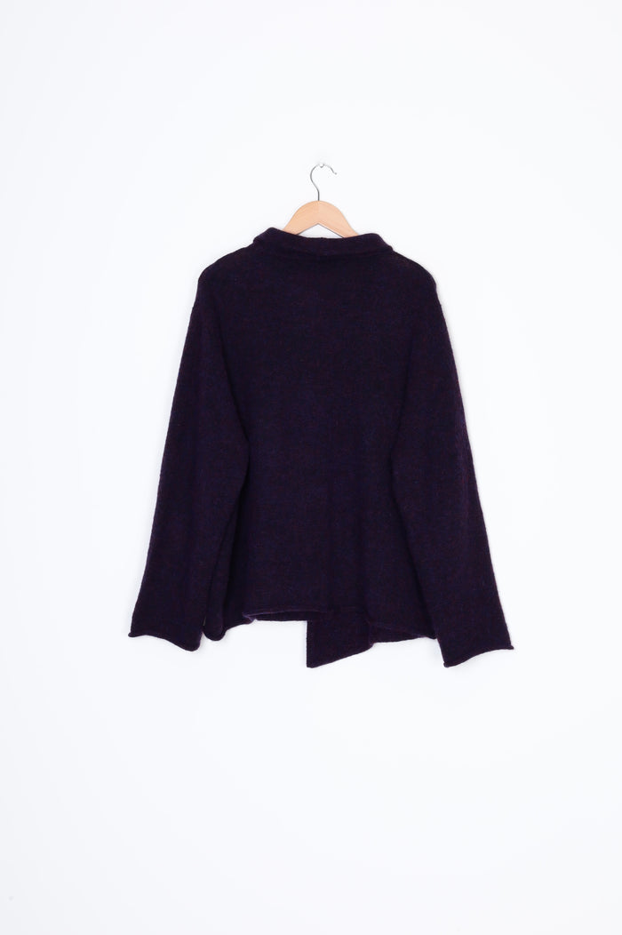 birzeit Womens Purple Cardigan Size L