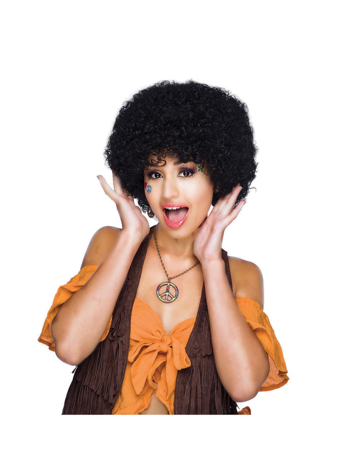 Black 70's Afro Wig