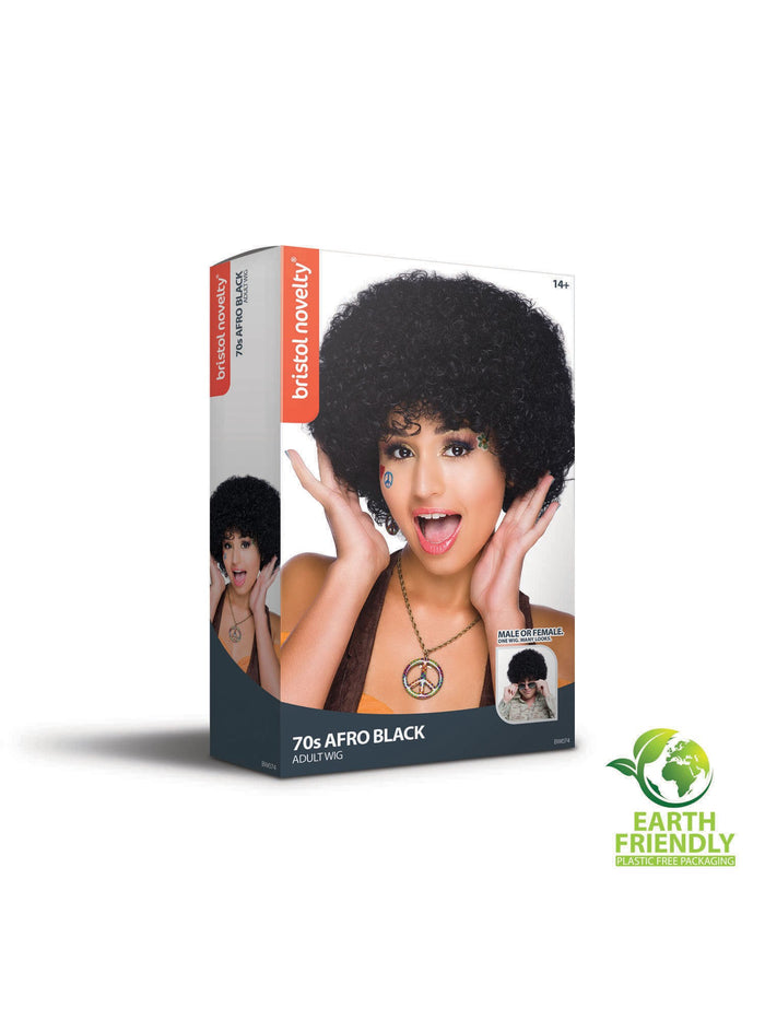 Black 70's Afro Wig