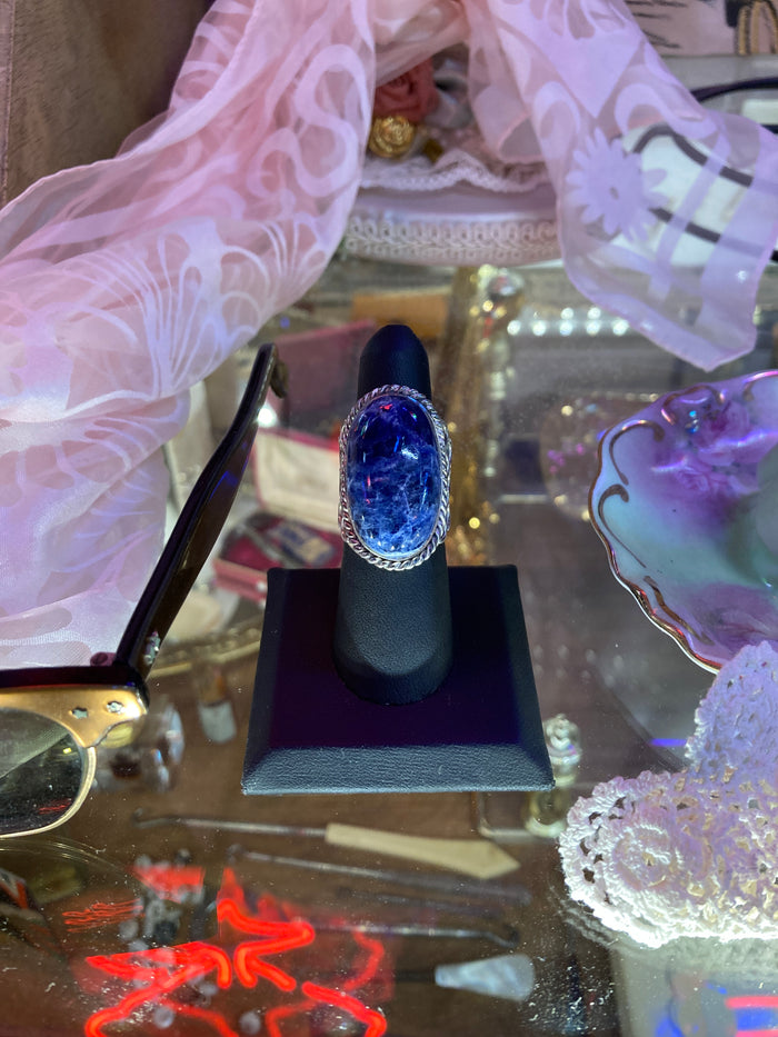 Blue Chalcedony  Ring size 7.5