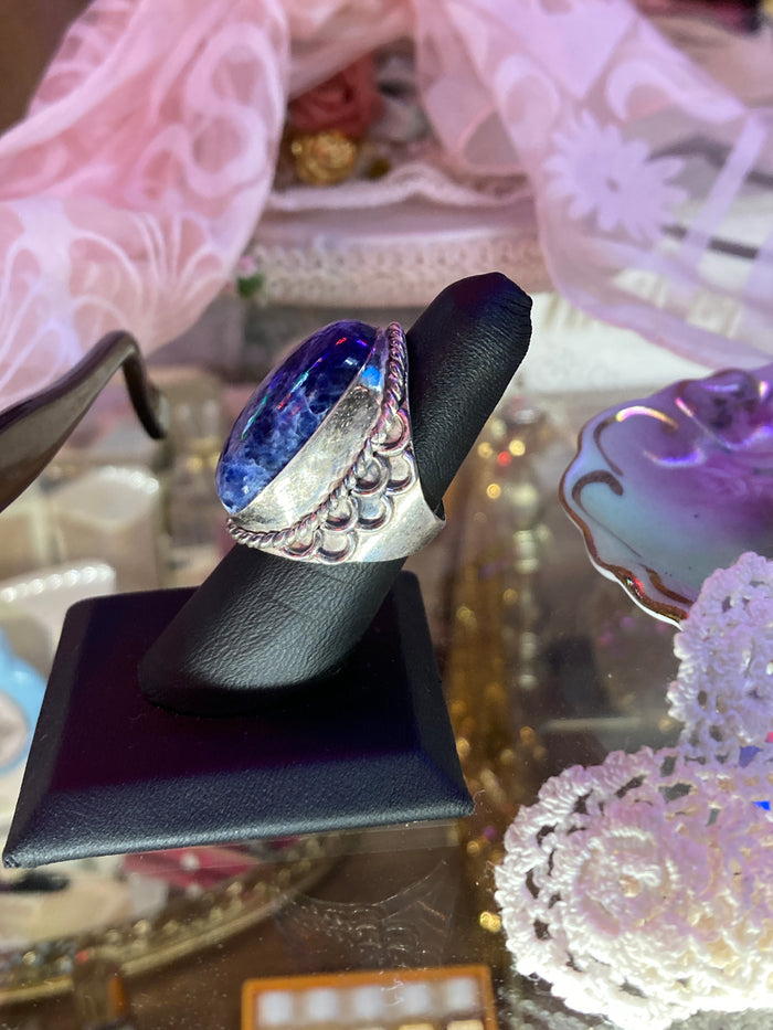 Blue Chalcedony  Ring size 7.5