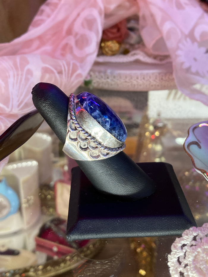 Blue Chalcedony  Ring size 7.5