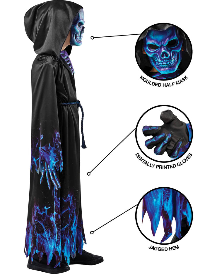 Blue Reaper Kids Costume