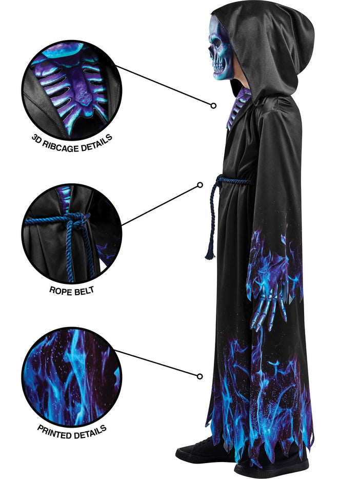 Blue Reaper Kids Costume