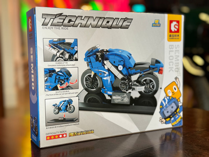 Blue Sport Bike