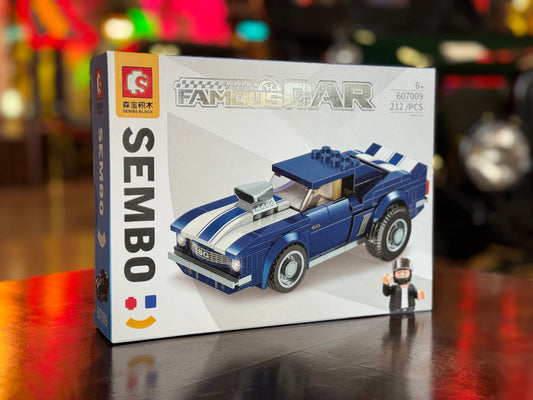 Blue Street Racing Muscle Car Building Blocks