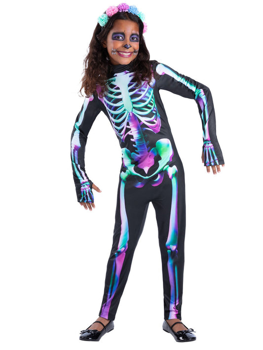 Bright Bones Skeleton Kids Costume