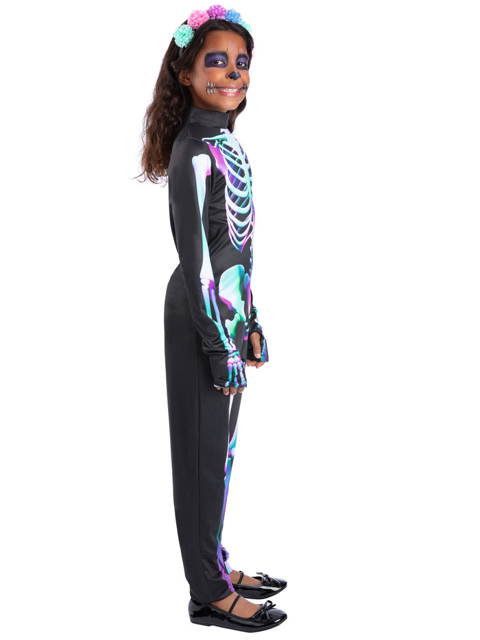 Bright Bones Skeleton Kids Costume