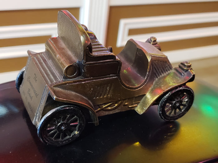 Bronze convertible car bank
