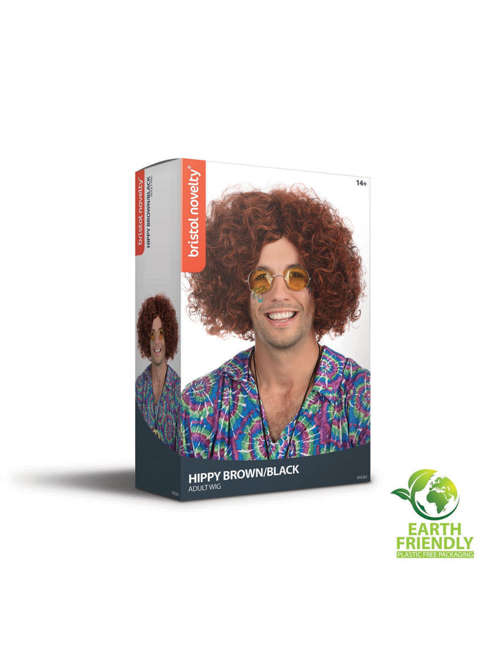 Brown & Black Hippie Wig