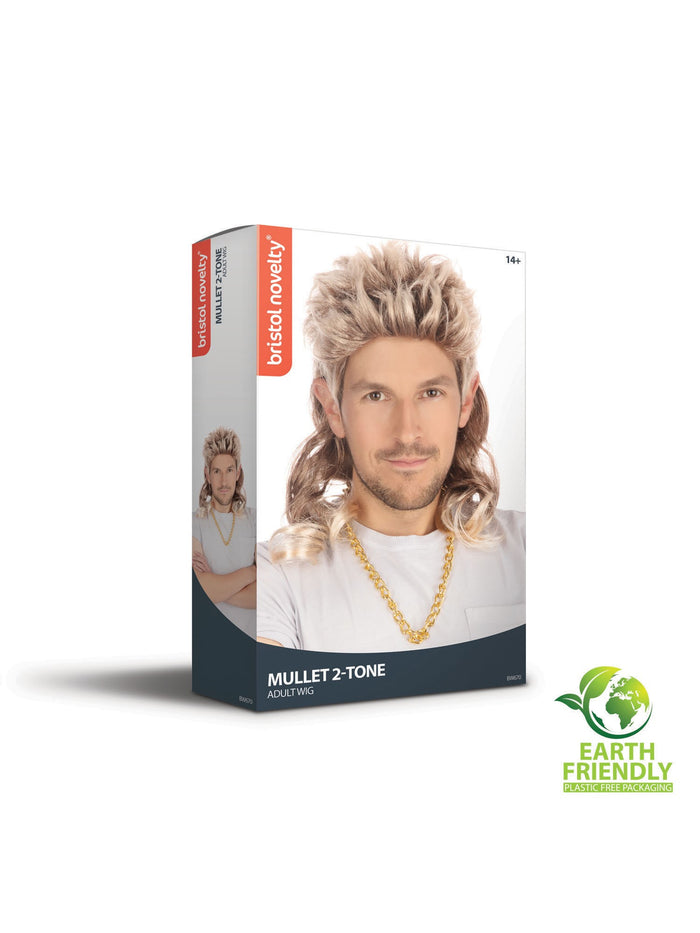 Brown Mullet Wig 2-Tone