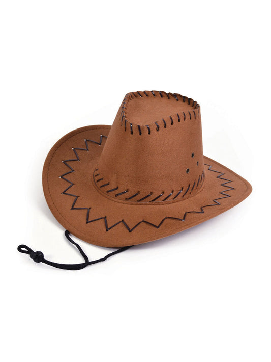 Brown Stitched Kids Cowboy Hat