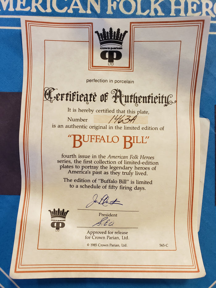 Buffalo Bill Commemorative Plate