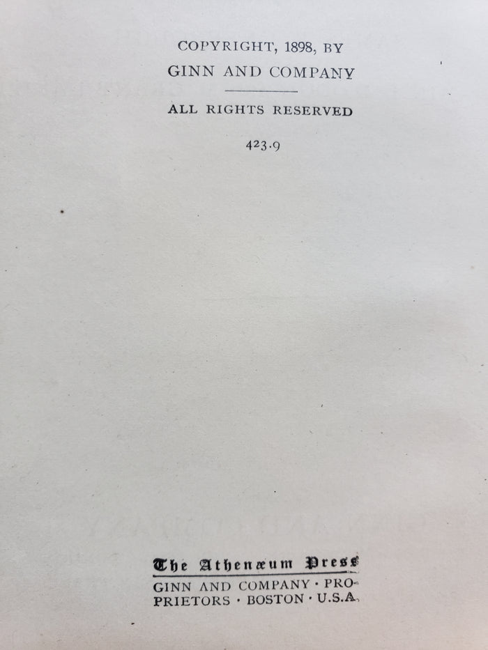 Caesar's Gallic War 1898 (Allen and Greenough's Edition)