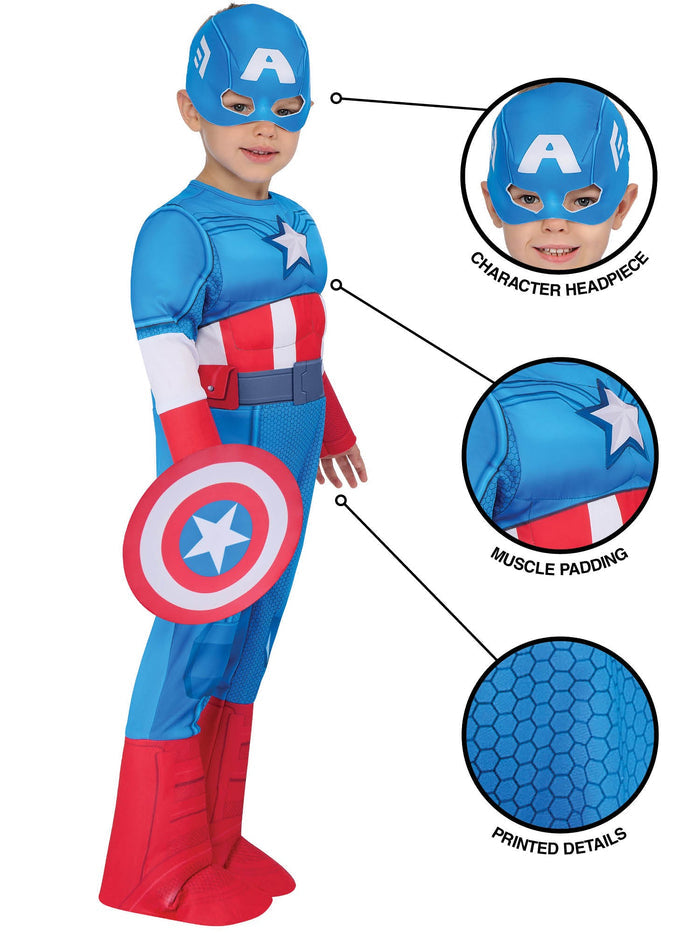 Captain America Deluxe Kids Costume