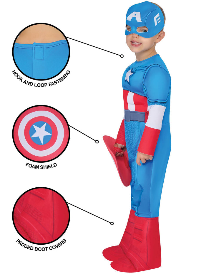 Captain America Deluxe Kids Costume