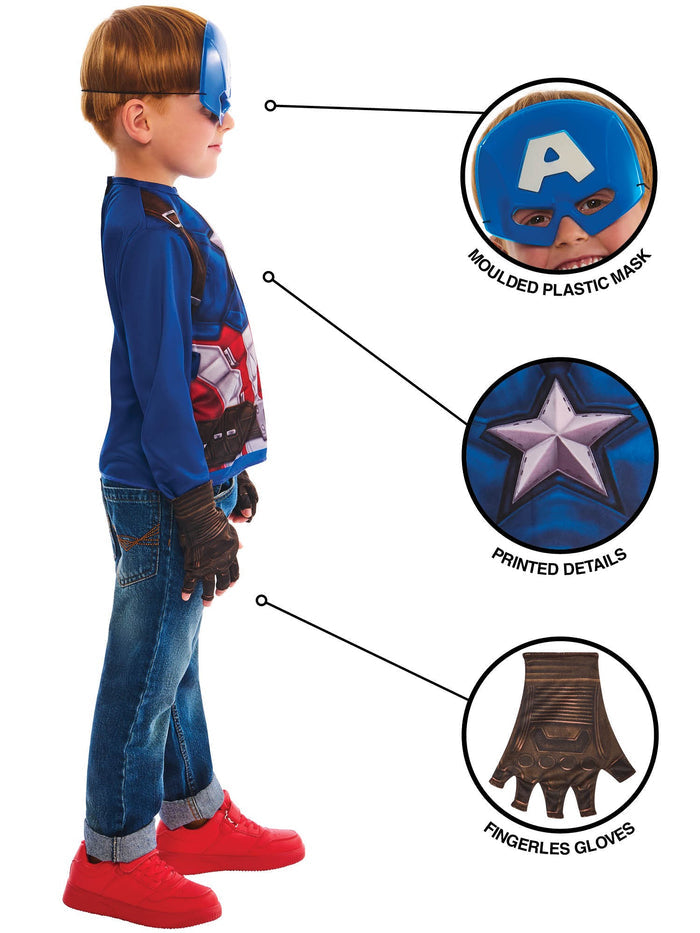 Captain America Kids Dress Up Gift Set