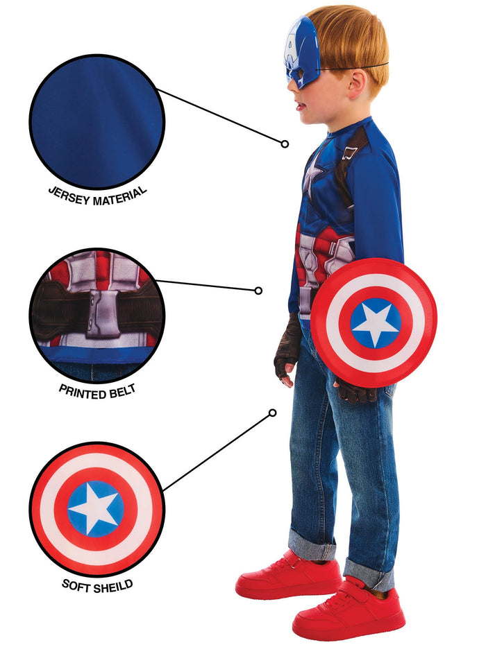 Captain America Kids Dress Up Gift Set