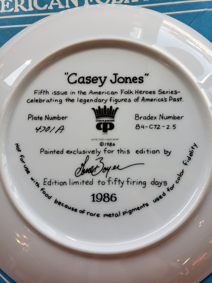 Casey Jones commemorative plate