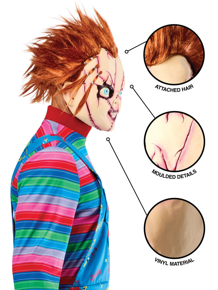Chucky Stitched Up Adult Mask
